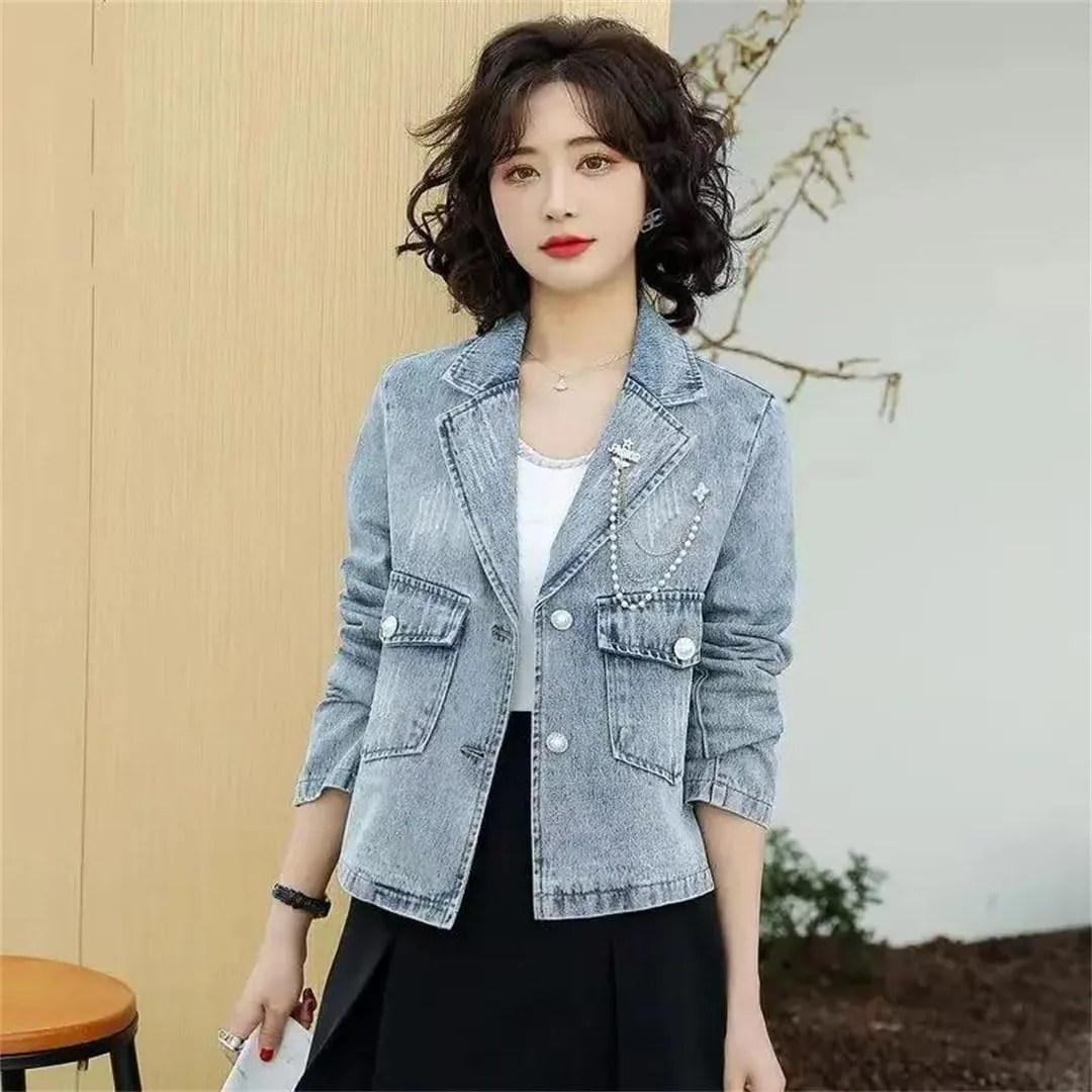 Women's Jeans Coats Small Denim Jackets Designer Outerwears