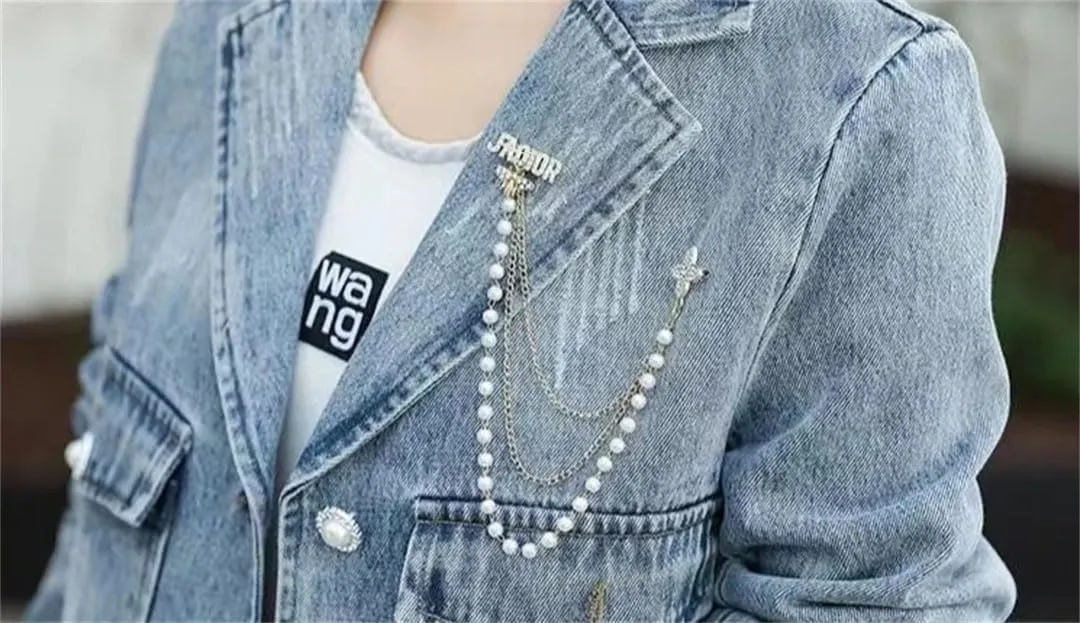 Women's Jeans Coats Small Denim Jackets Designer Outerwears