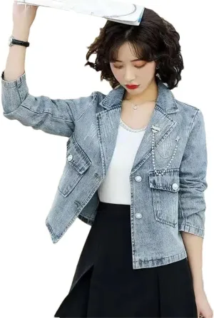 Women's Jeans Coats Small Denim Jackets Designer Outerwears