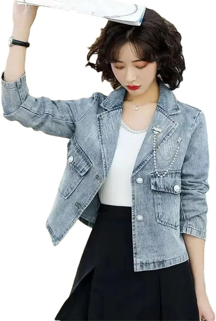Women's Jeans Coats Small Denim Jackets Designer Outerwears