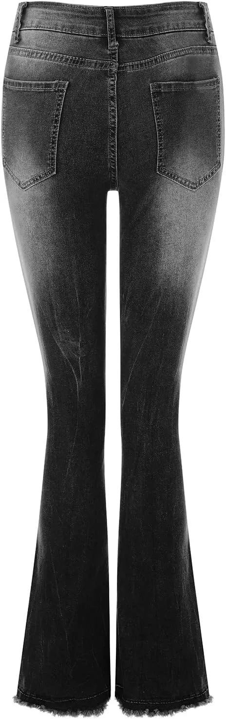 Womens Jeans Jeans Women's Juniors High Rise Denim Bell Bottom Flares Womens Jean Dress Pants