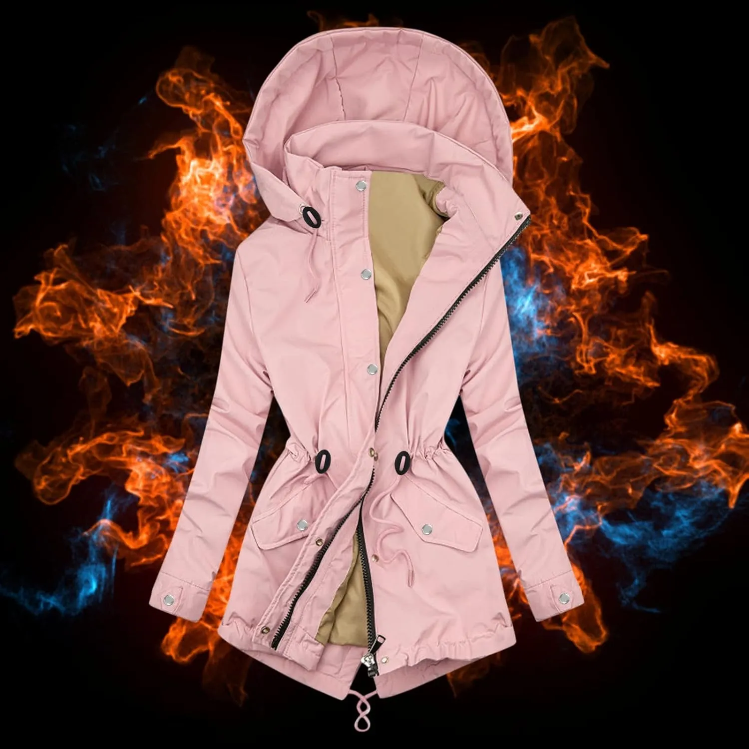 Womens Long Puffer Coat Lightweight Down Jacket Packable Parkas Jacket Maxi Water-Resistant Warm Hooded Padded Coat