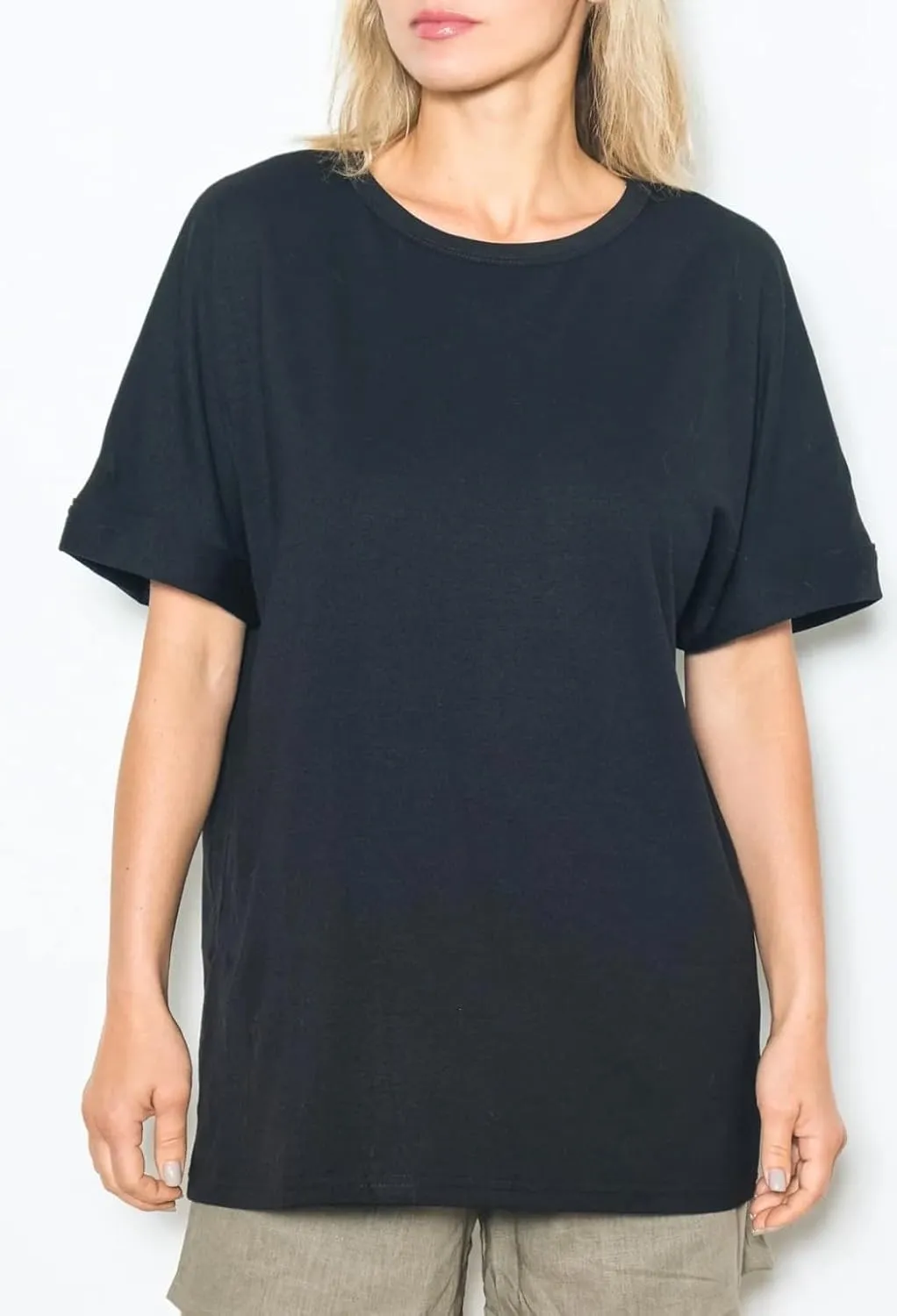 Women's Oversized T Shirts Short Sleeve Crewneck Summer Tops Casual Loose Basic Tee Shirts