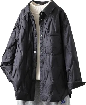 Womens Oversized Winter Coats Quilted Lightweight Jackets Thicken Parkas Outerwear Fashion Puffer Jackets Down Coats