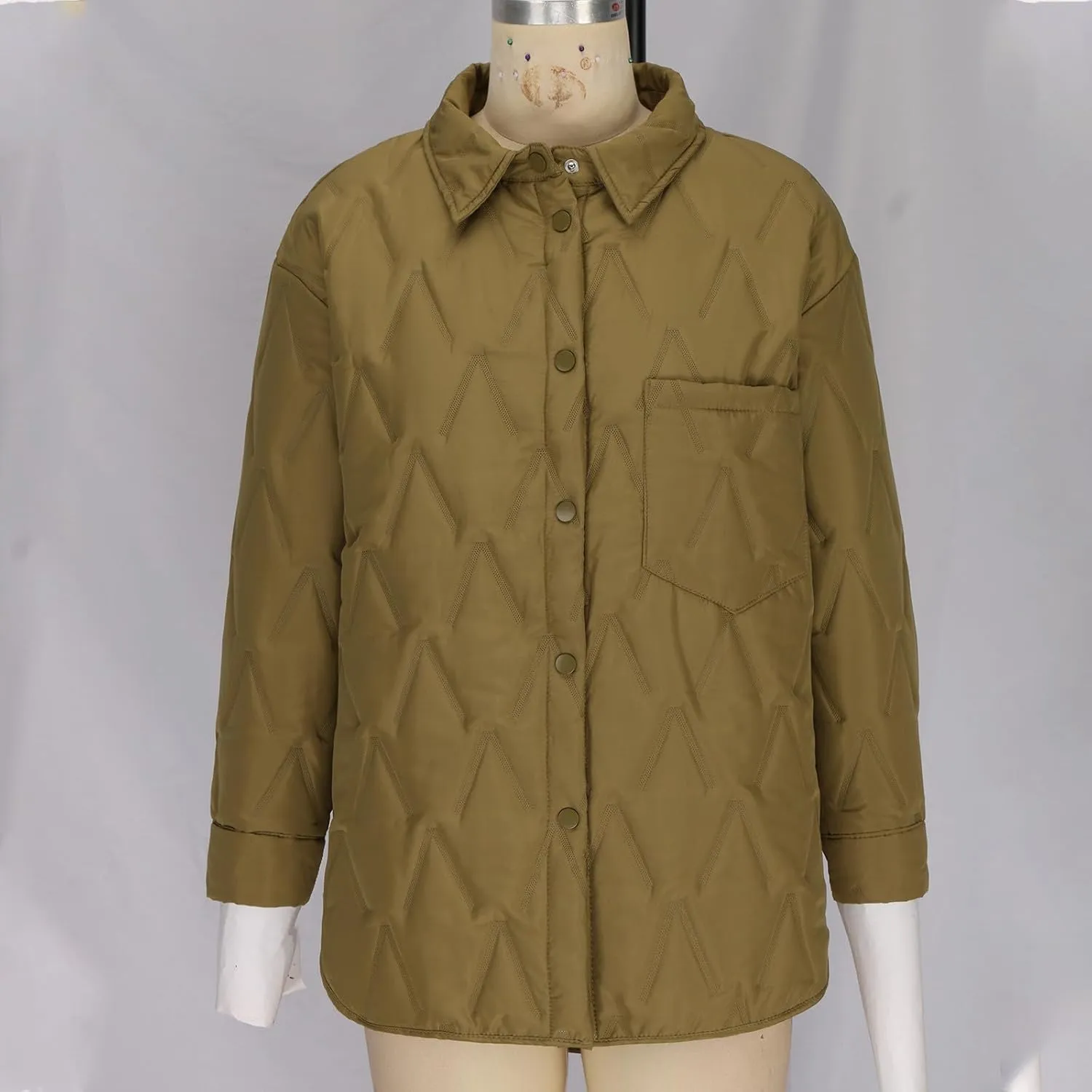 Womens Oversized Winter Coats Quilted Lightweight Jackets Thicken Parkas Outerwear Fashion Puffer Jackets Down Coats
