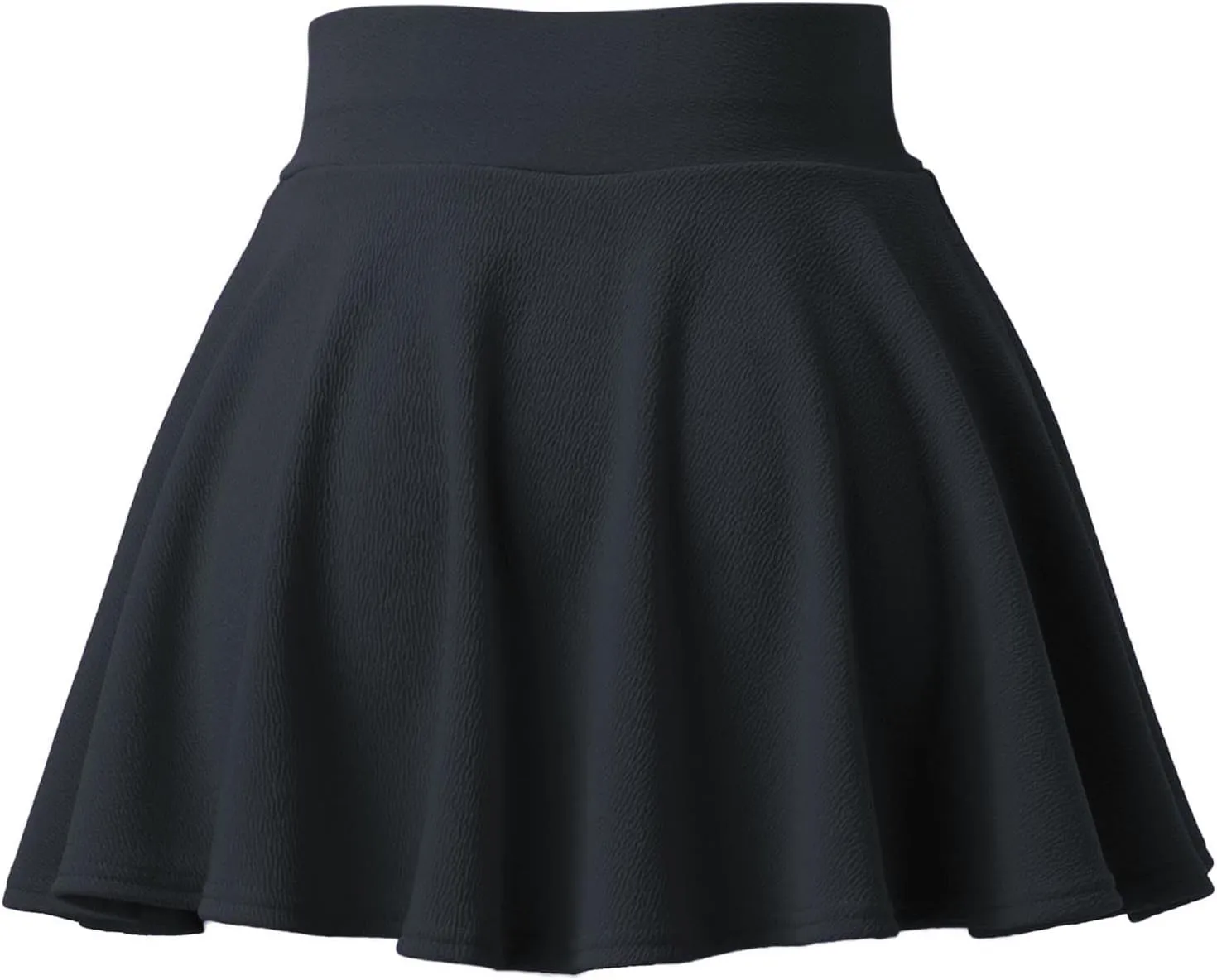 Women's Pleated Mini Skirt Casual Elastic High Waist Fashion Skorts Flowy Basic Stretchy A-line Skirt Built in Shorts