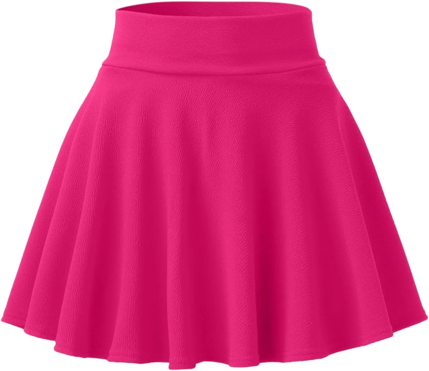 Women's Pleated Mini Skirt Casual Elastic High Waist Fashion Skorts Flowy Basic Stretchy A-line Skirt Built in Shorts