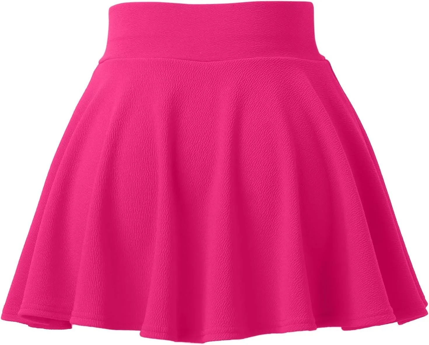 Women's Pleated Mini Skirt Casual Elastic High Waist Fashion Skorts Flowy Basic Stretchy A-line Skirt Built in Shorts