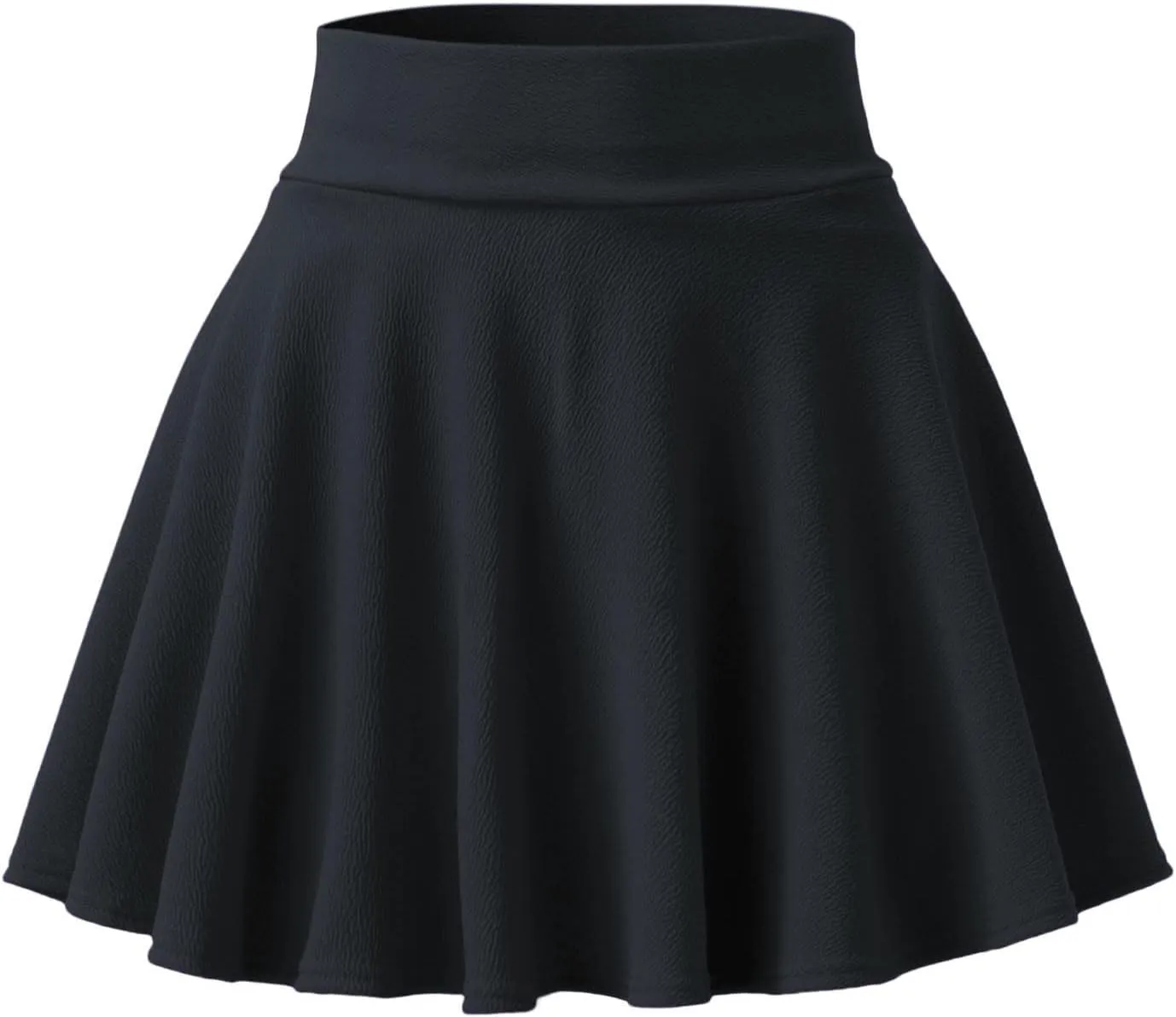Women's Pleated Mini Skirt Casual Elastic High Waist Fashion Skorts Flowy Basic Stretchy A-line Skirt Built in Shorts