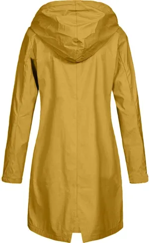 Women's Rain Jacket Lightweight Waterproof Raincoat Outdoor Trench Coat,S-5XL