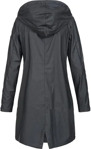 Women's Rain Jacket Lightweight Waterproof Raincoat Outdoor Trench Coat,S-5XL