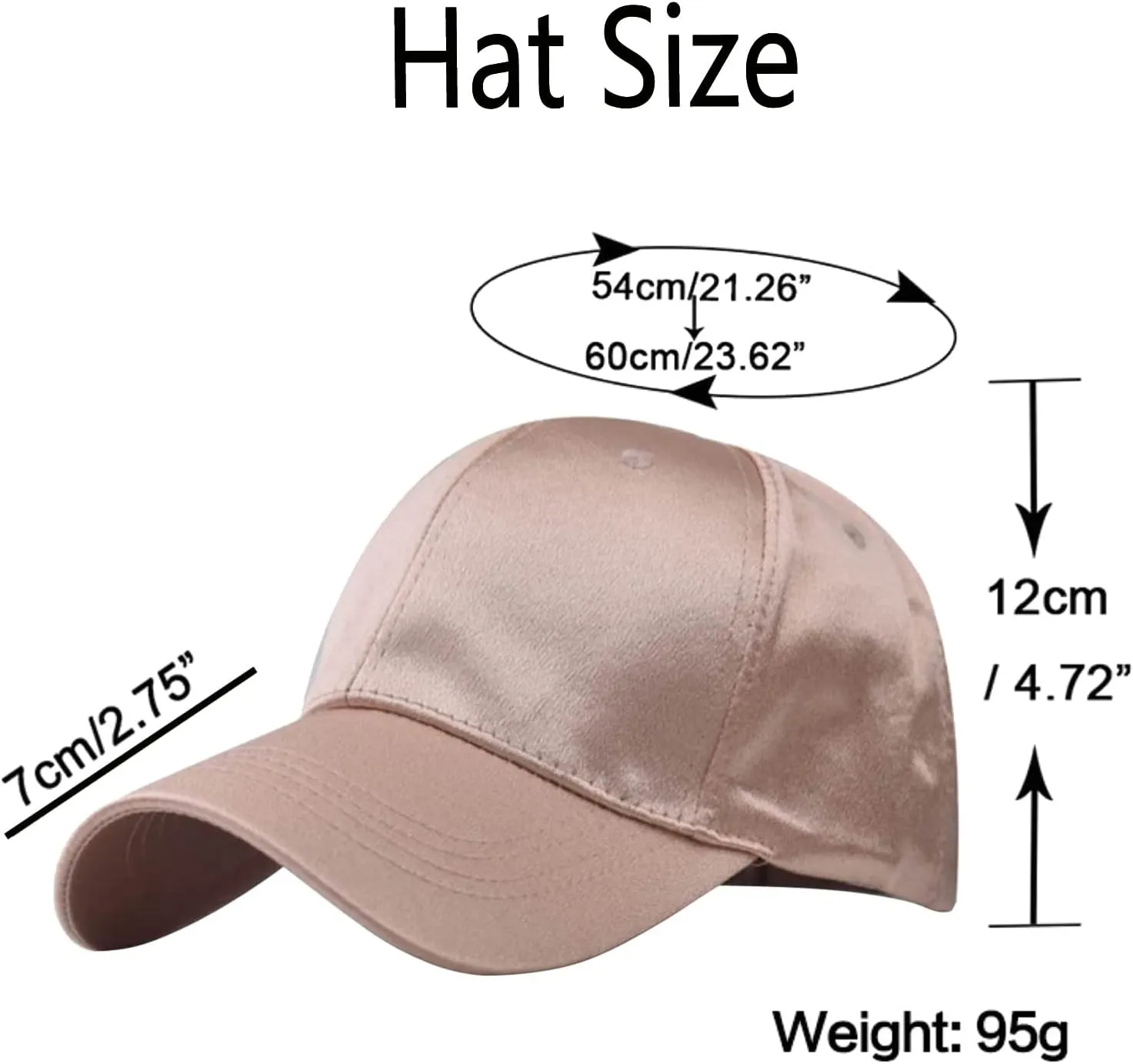 Womens Satin Trucker Low Profile Hats Classic Adjustable Plain Hiking Running Baseball Caps Summer Beach Dad Hats