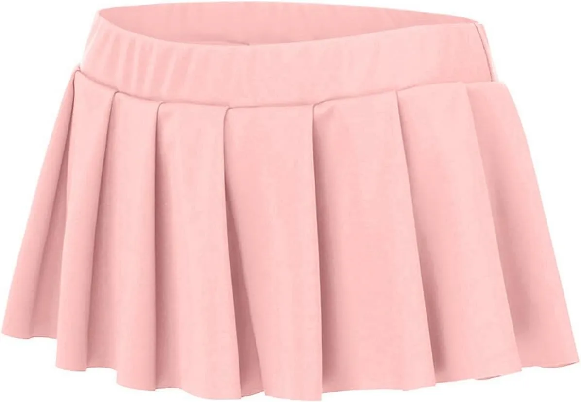 Women's Sexy Pleated Mini Skirt Elastic Low Waisted Casual Short Skirts Club Entertainment Summer Fashion Lingerie Skirts