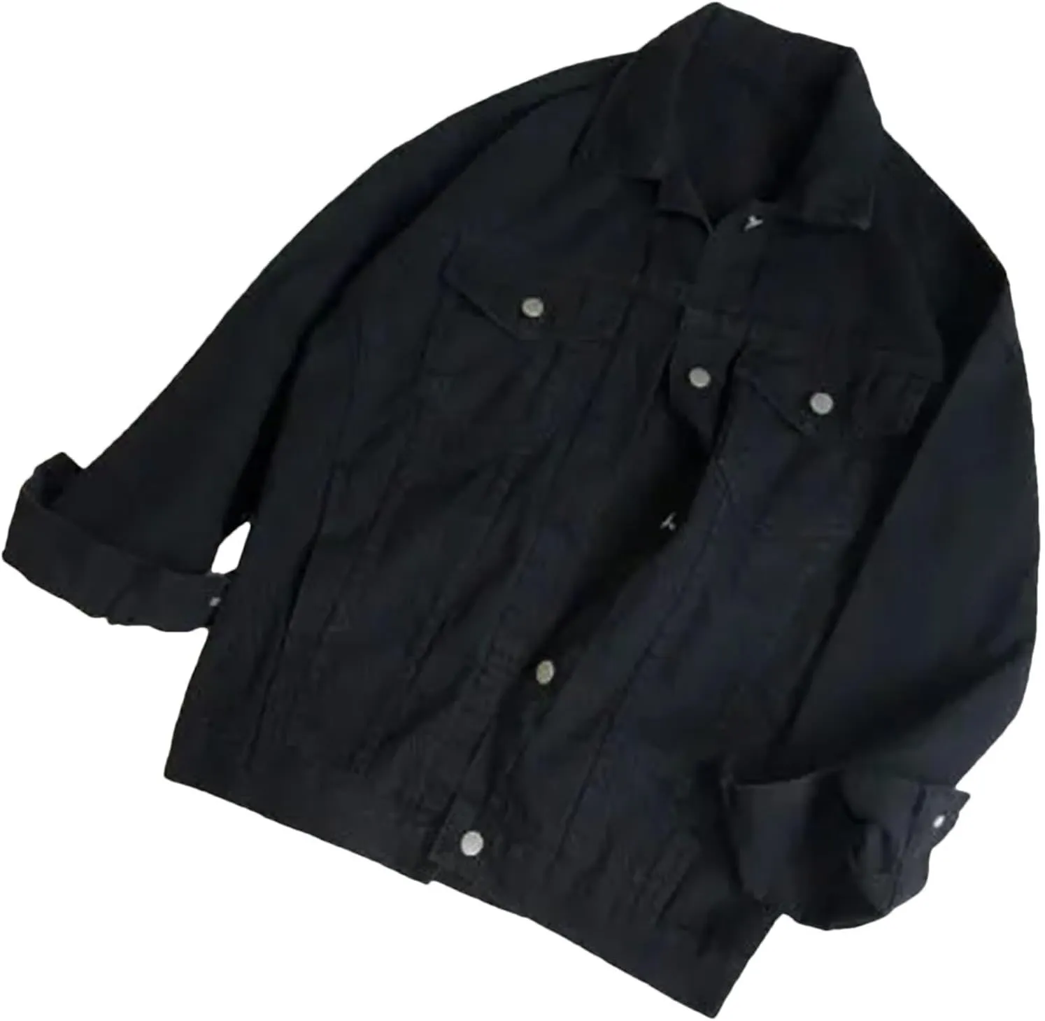 Women's Spring Vintage Loose Denim Jacket For Women Washed Boyfriend Denim Coat Casual Jean Jacket