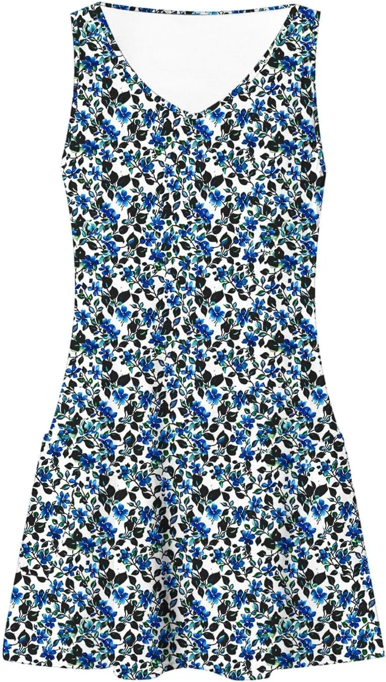 Womens Summer Floral Dress Sleeveless Beach Vacation Midi Dress Boho Flowy Sundresses Resort Wear 2025