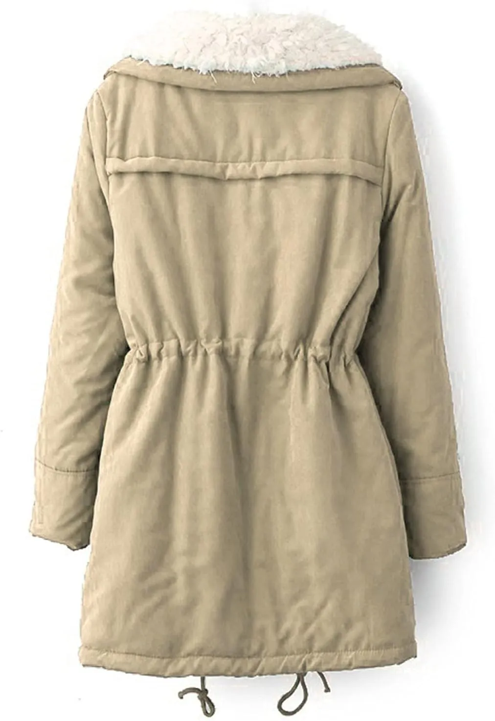 Women's Warm Plus Fleece Workwear Jacket Solid Jacket Hooded Jacket Long Sleeve Women Utility Jacket with Hood