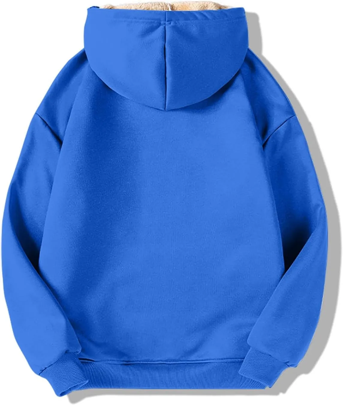 Women's Winter Sherpa Fleece Lined Hoodie Trendy Thermal Windbreak Sweatshirt Long Sleeve Solid Color Casual Y2K Tops