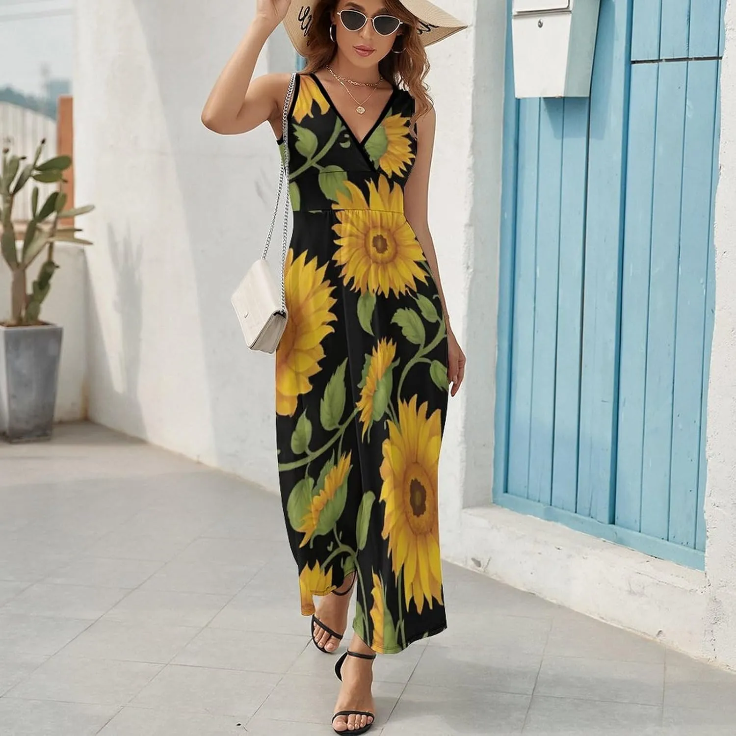Women's Wrap Sleeveless Bodycon Cami Dress for Party Beach Date