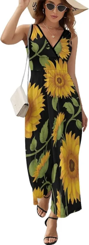 Women's Wrap Sleeveless Bodycon Cami Dress for Party Beach Date