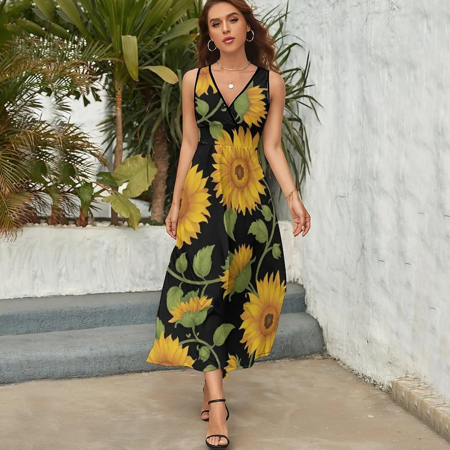Women's Wrap Sleeveless Bodycon Cami Dress for Party Beach Date