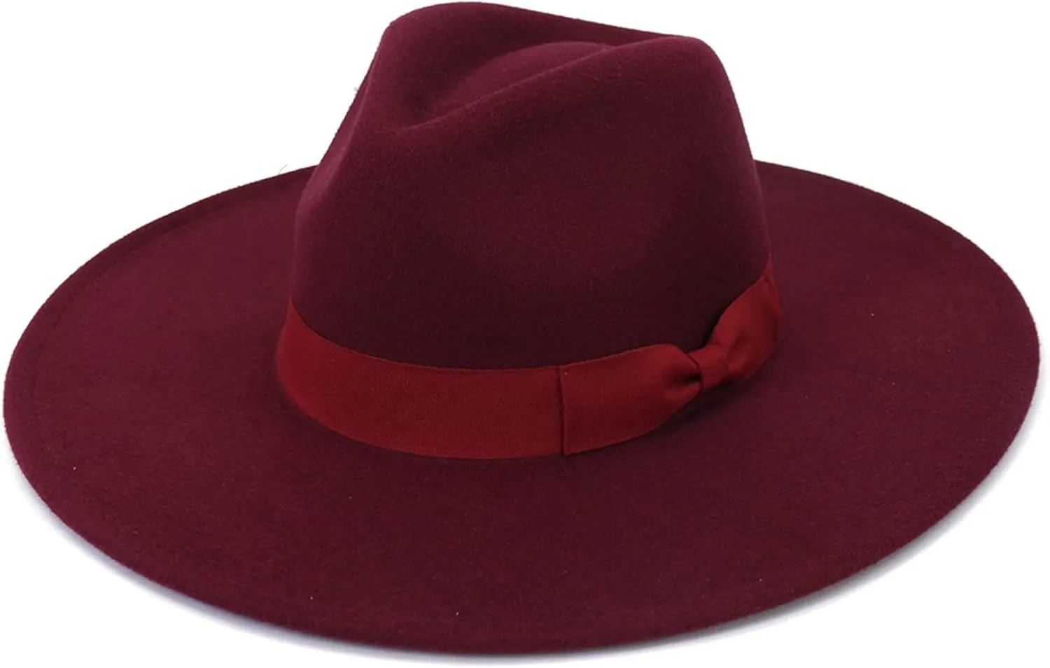 Wool Fedora Hats for Men Women Wide Brim Felt Panama Hat