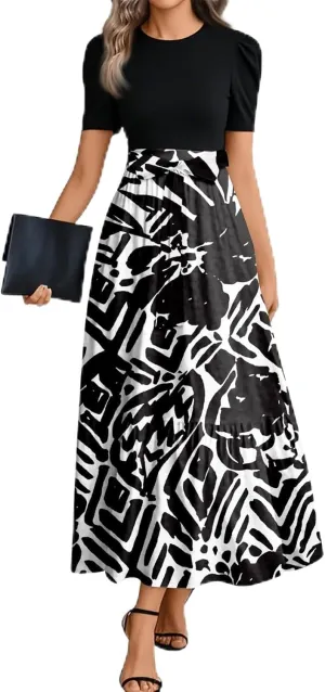 Wrap Dresses for Women Plus Size Floral Print Maxi Dress Ruffle Hem Elegant Summer Outfit