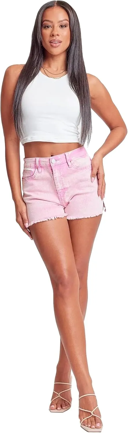 YMI Jeans Women's 80's Acid Wash Mom Shorts