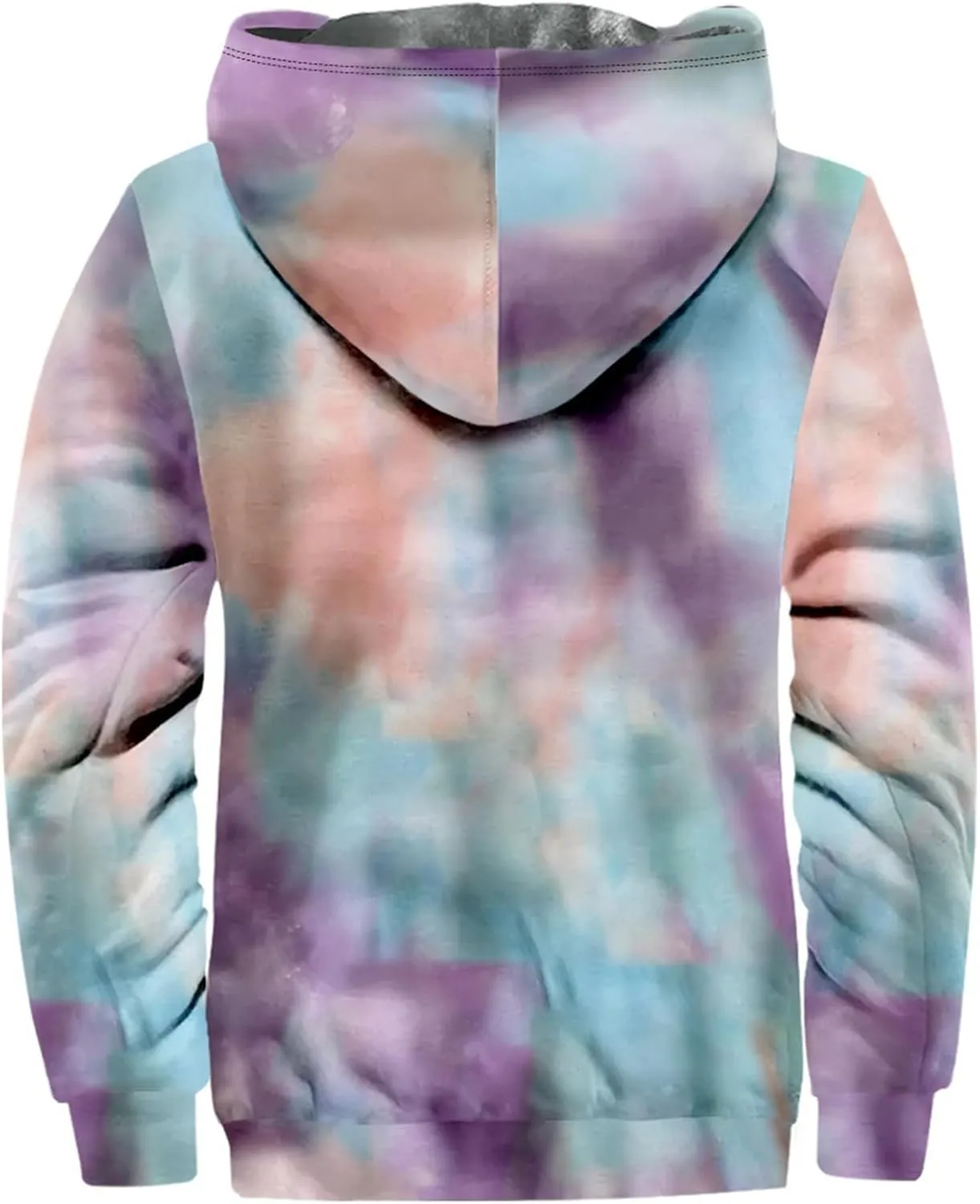 Ymosrh Men's Casual Hooded Jacket Graphic Sherpa Lined Fleece Hoodie Jacket Winter Warm Sweatershirt Coats Jacket, M-7XL