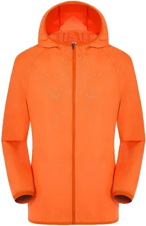 Ymosrh Men's Jackets Lightweight Waterproof Coated Hooded Rain Jacket Windbreaker Jacket, M-3XL