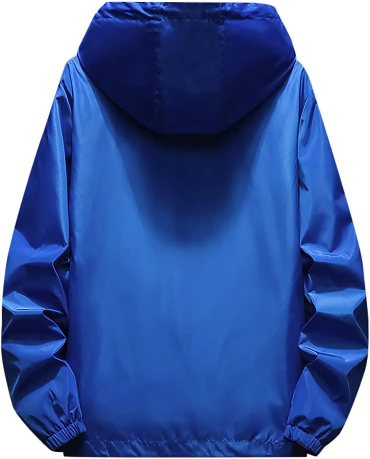 Ymosrh Men's Lightweight Rain Jacket Waterproof Windbreaker Jacket Hooded Raincoat Jacket, M-7XL