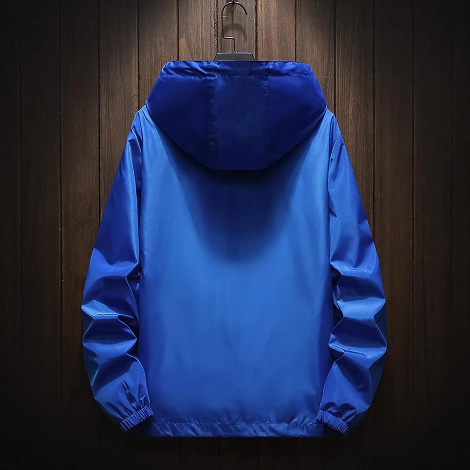 Ymosrh Men's Lightweight Rain Jacket Waterproof Windbreaker Jacket Hooded Raincoat Jacket, M-7XL