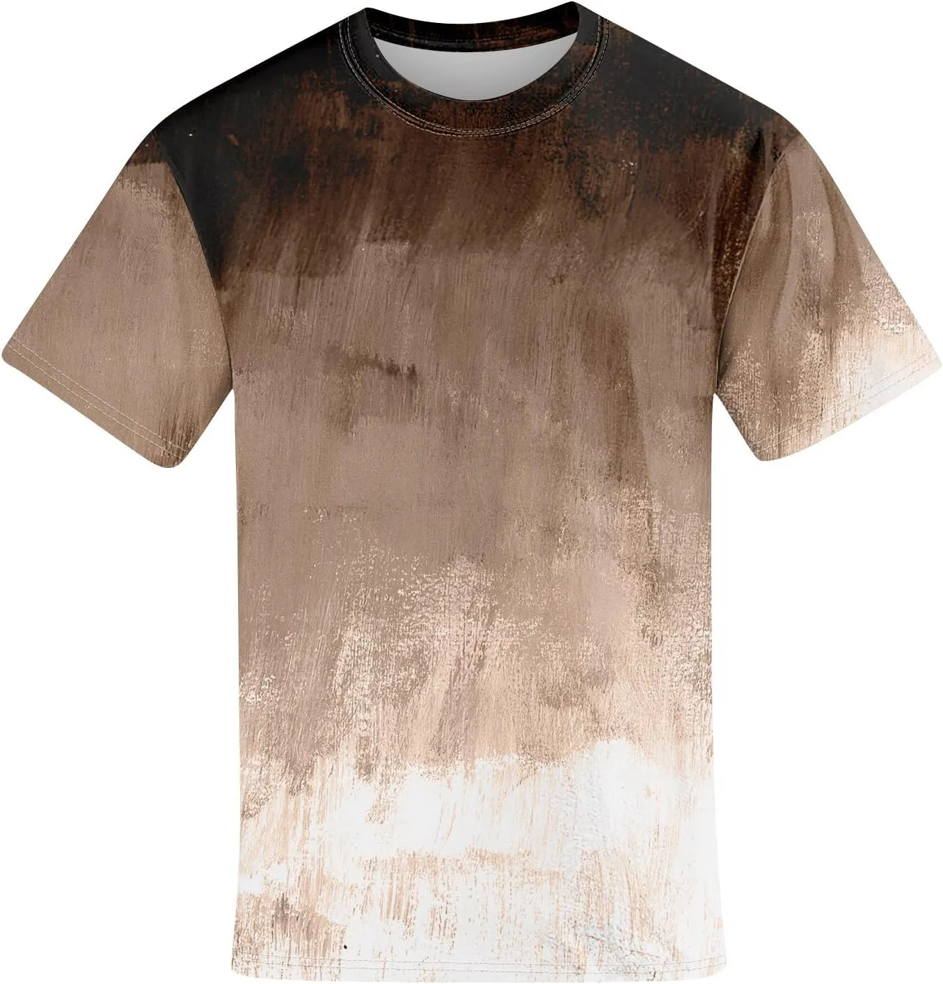 Ymosrh Men's Summer T Shirts Gradient Color Short Sleeve Crew Neck Soft Tee Shirts Beach Tops Casual Tees, S-5XL