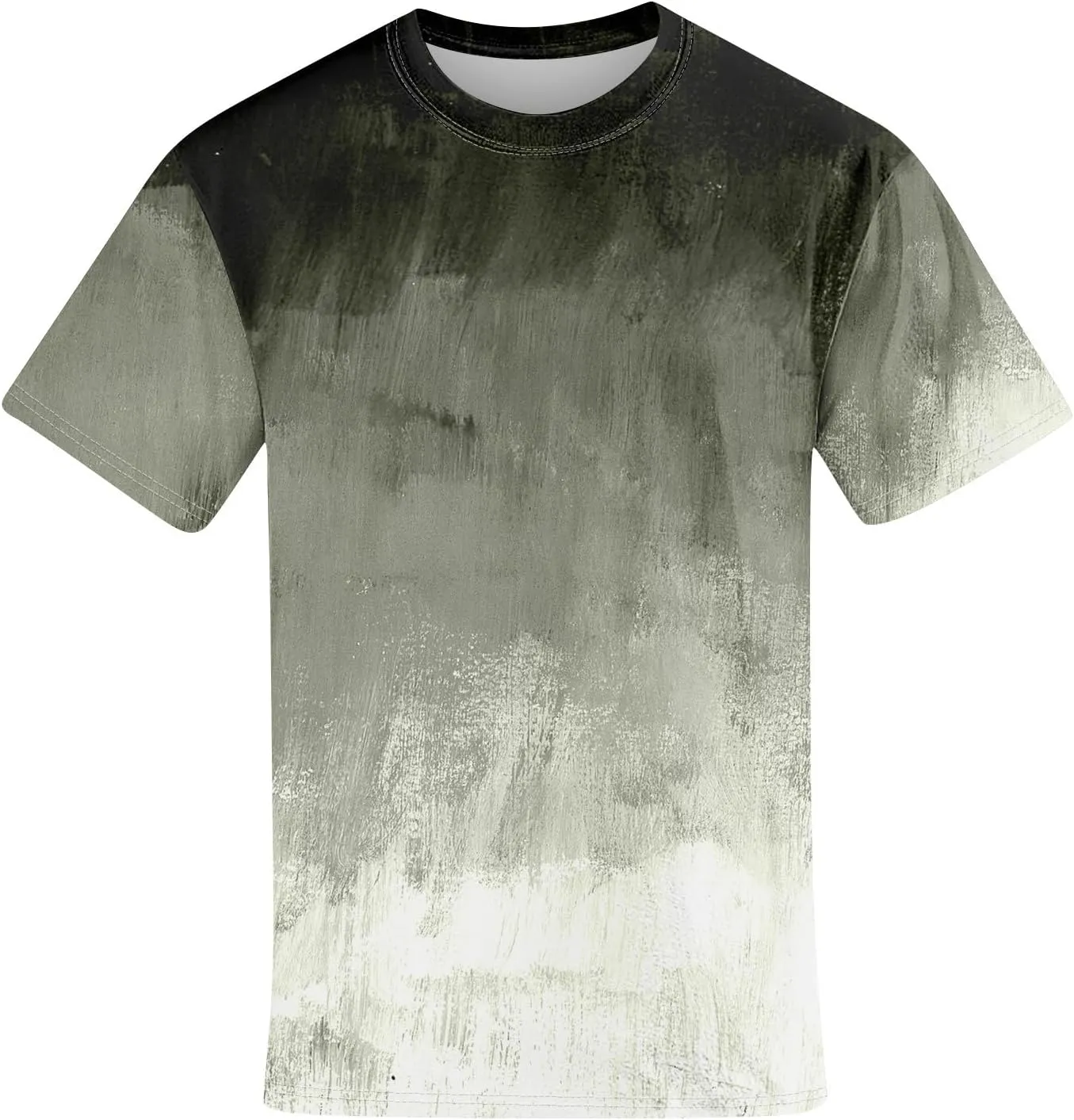 Ymosrh Men's Summer T Shirts Gradient Color Short Sleeve Crew Neck Soft Tee Shirts Beach Tops Casual Tees, S-5XL