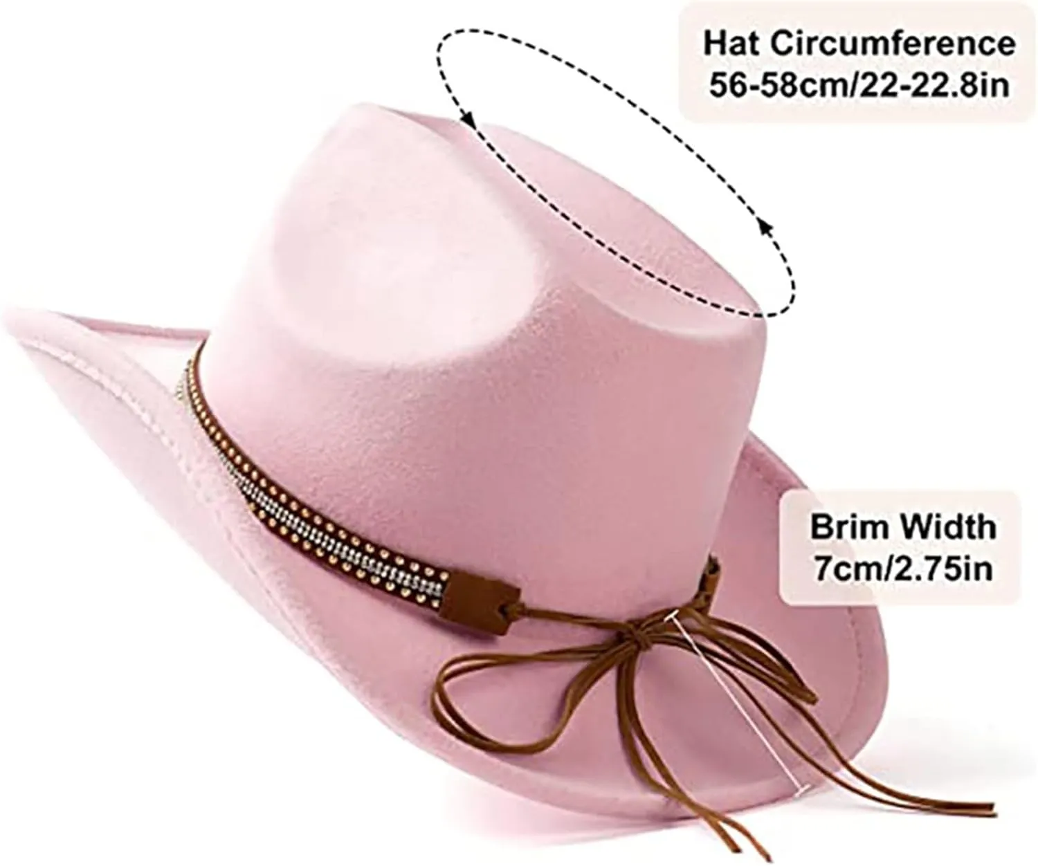 YOLAI Cowboy Hat for Men Western Hats for Women Wool Hat Outback Fedora Hat Wide Brim