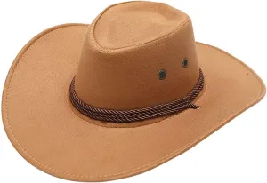 YOLAI Cowboy Hats for Women Men Retro Classic Suede Cowgir𝐥 Hats Wide Brim Western Cowgir𝐥 Cowboys Hats