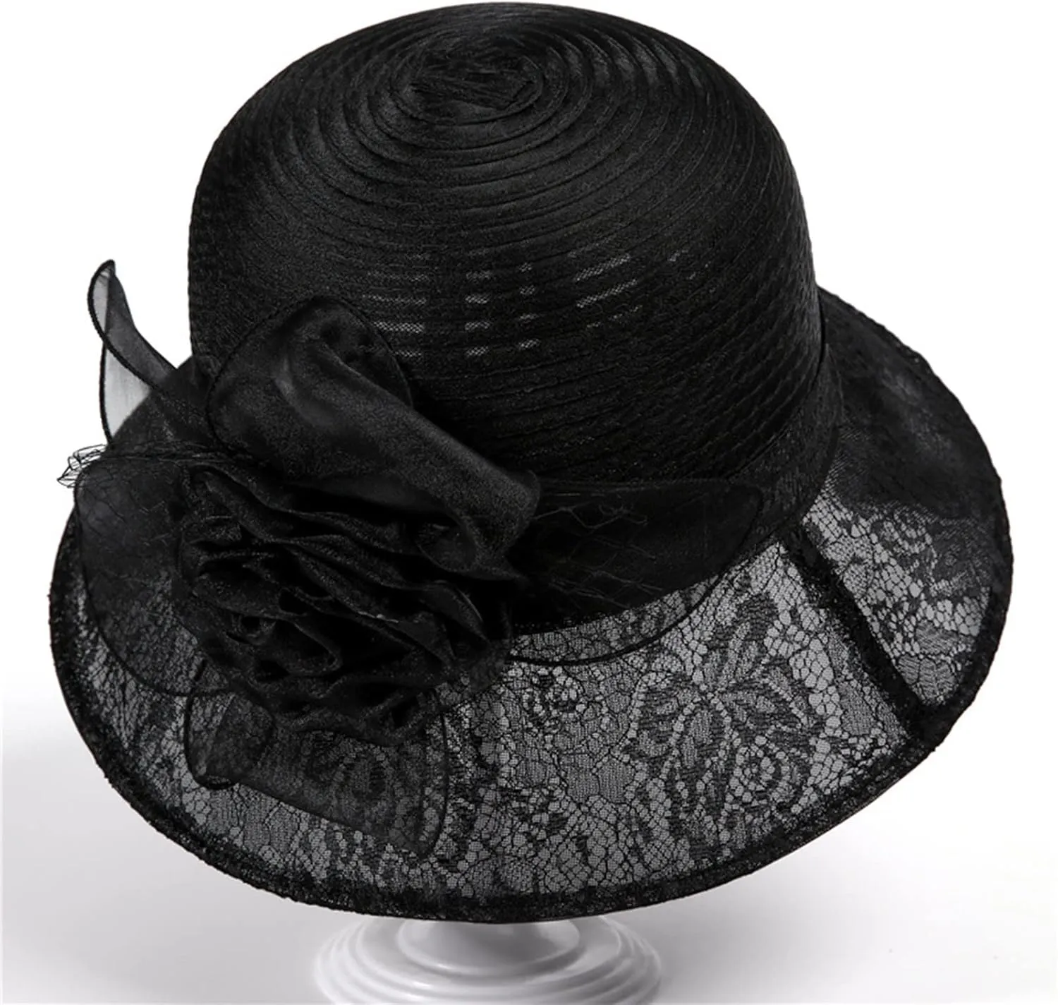YOLAI Women's Classic Cloche Church Hat Fascinators Hat for Women Sunday Hats for Women
