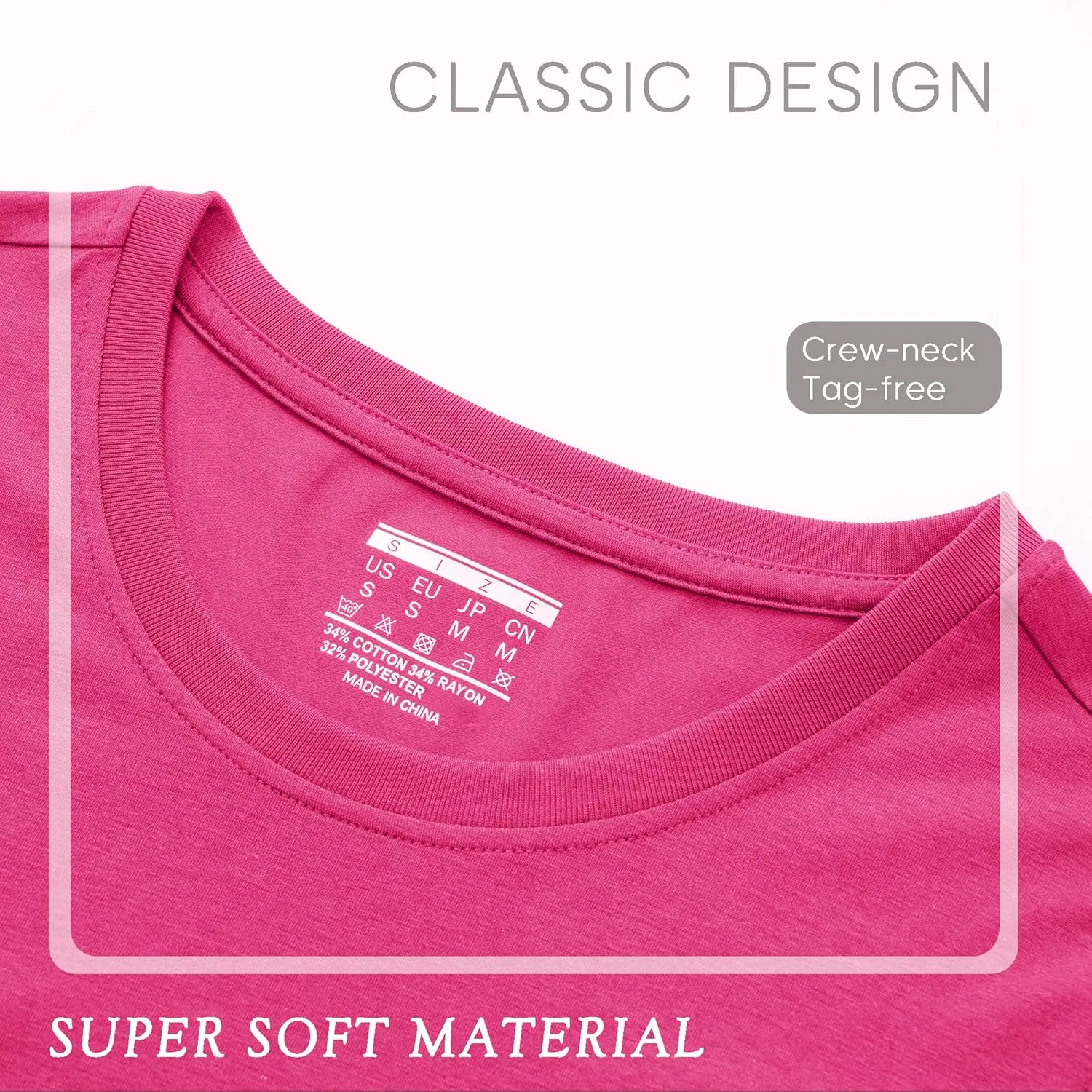 YUCOLEN Women's Cotton Short Sleeve Shirts UPF 50  Soft Breathable Crew Neck T-Shirts Basic Tops