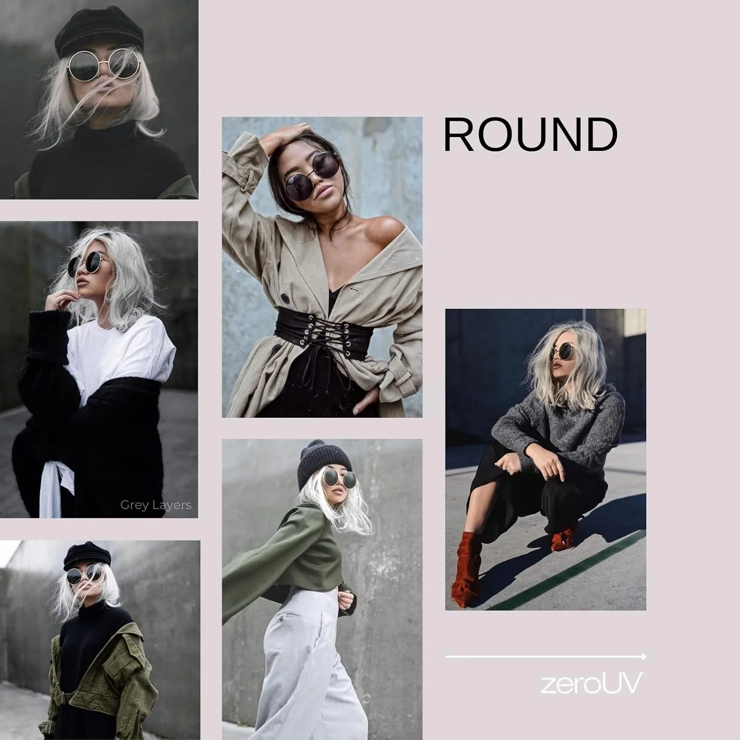 zeroUV Super Large Oversized Metal Round Circle Sunglasses