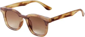 ZIUTNSAV-Vintage Tortoiseshell Sunglasses Women Men Round Lens Cat Eye Sun Glasses